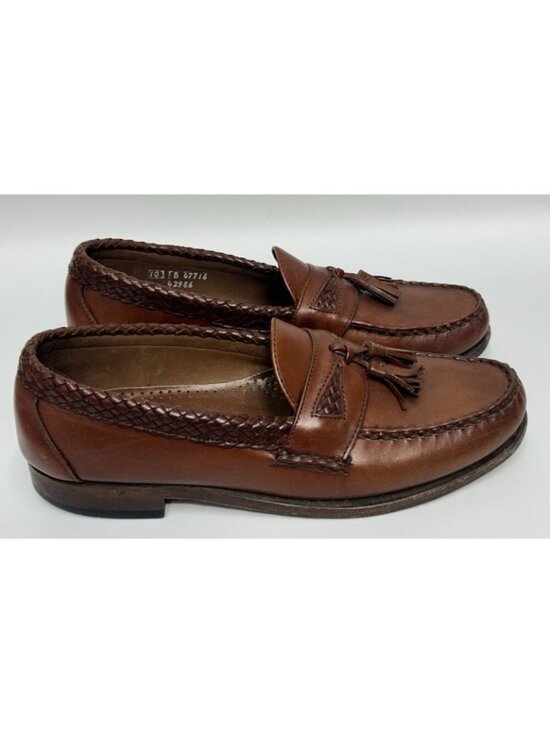 Allen Edmonds Maxfield leather loafers shoes mens size 10 brown 47716 Tassel main image 9